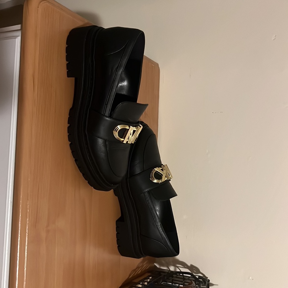 Michael Kors Black Leather Loafers